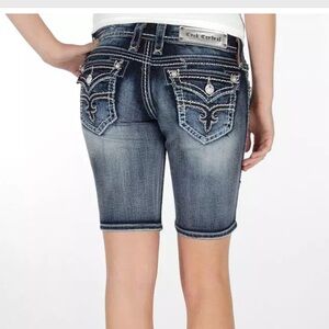 Rock Revival Maggie Low Rise Bermuda Jean Shorts Women’s Size 30